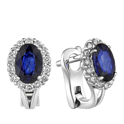 Серьги с итальянским замком