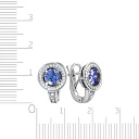 Серьги с английским замком из белого золота с бриллиантами