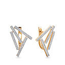 Серьги из красного золота с бриллиантами