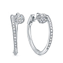 Серьги из белого золота с бриллиантами