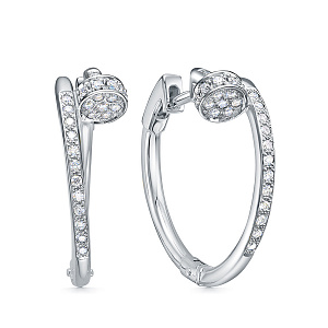 Серьги из белого золота с бриллиантами