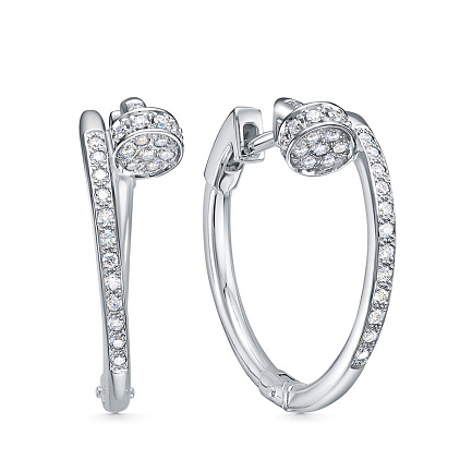 Серьги из белого золота с бриллиантами