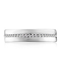 Кольцо обручальное из белого золота с бриллиантами