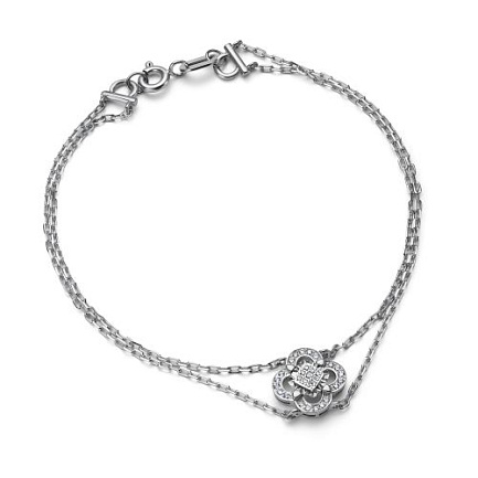 Браслет из белого золота с бриллиантами