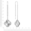 Серьги из серебра с фианитом