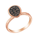 Кольцо из красного золота с бриллиантами