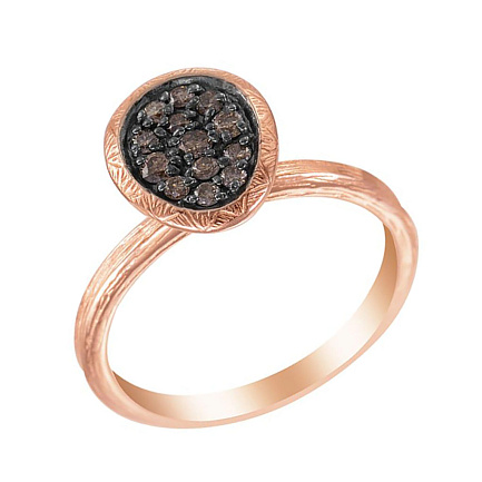 Кольцо из красного золота с бриллиантами