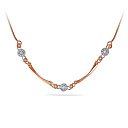 Колье из красного золота с бриллиантами