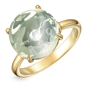 Кольцо из желтого золота с бриллиантом