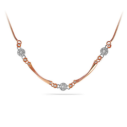 Колье из красного золота с бриллиантами