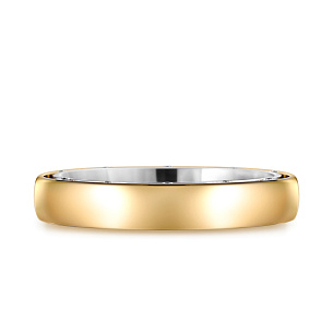 Кольцо обручальное из комбинированного золота с бриллиантами