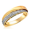 Кольцо из желтого золота с бриллиантами