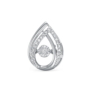 Подвеска из белого золота с бриллиантами