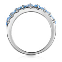 Кольцо из белого золота с топазами