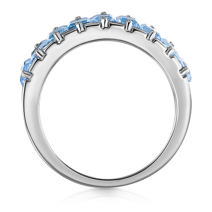 Кольцо из белого золота с топазами