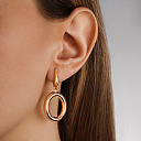 Серьги с английским замком из красного золота