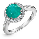 Кольцо из серебра с фианитом