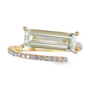 Кольцо из желтого золота с бриллиантами