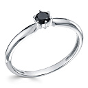 Кольцо из белого золота с бриллиантом