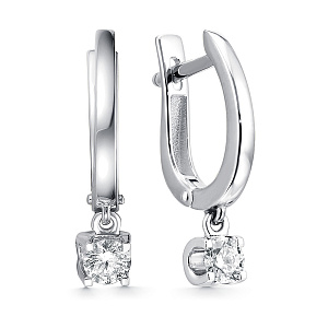 Серьги из белого золота с бриллиантами