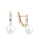 Серьги с английским замком из красного золота