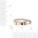 Кольцо из красного золота с фианитом