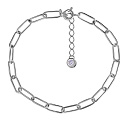 Браслет декоративный из серебра с фианитом