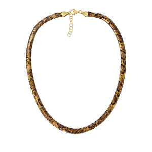 Колье из серебра с позолотой, эмалью