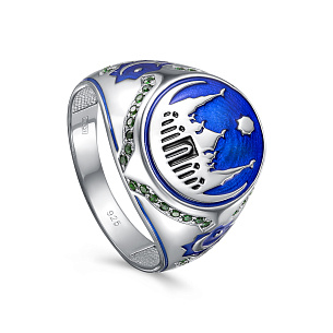 Кольцо из серебра с фианитом