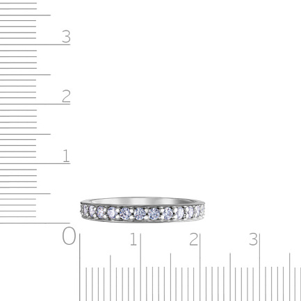 Кольцо из серебра с фианитом