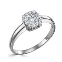 Кольцо из белого золота с бриллиантами