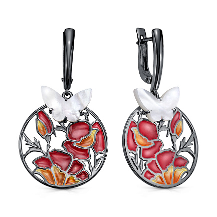 Серьги с английским замком из серебра