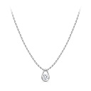 Колье из белого золота с бриллиантом