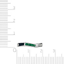 Кольцо из белого золота с бриллиантами, изумрудами