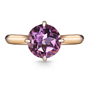 Кольцо из желтого золота с аметистом