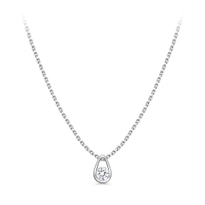 Колье из белого золота с бриллиантом