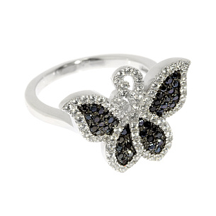 Кольцо из серебра с фианитом