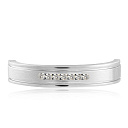 Кольцо обручальное из белого золота