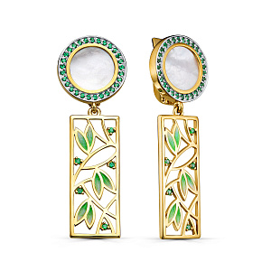 Серьги с английским замком из серебра