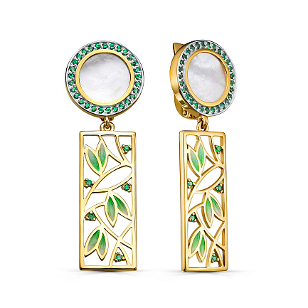 Серьги с английским замком из серебра