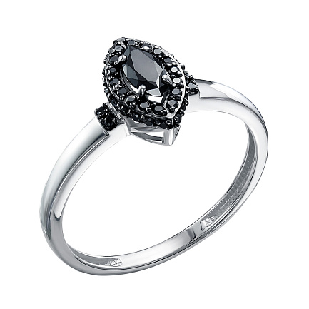 Кольцо из белого золота с бриллиантами