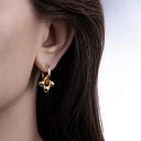 Серьги из серебра с позолотой