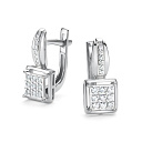 Серьги с английским замком из белого золота