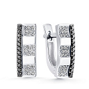 Серьги из белого золота с бриллиантами