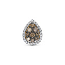 Подвеска из красного золота с бриллиантами