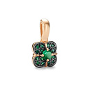 Подвеска из красного золота с изумрудами