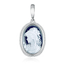 Подвеска из серебра с агатом