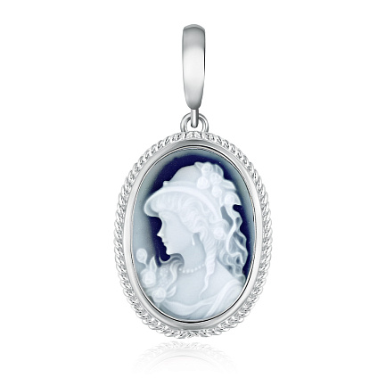 Подвеска из серебра с агатом