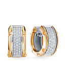 Серьги из красного золота с бриллиантами