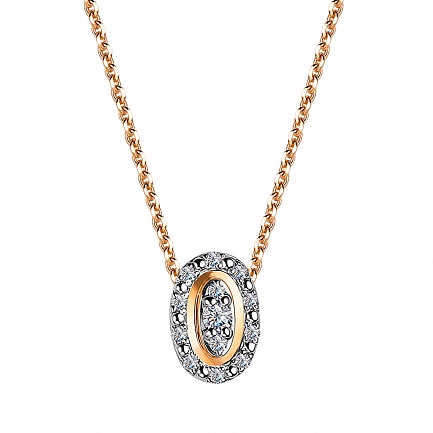 Колье из красного золота с бриллиантами